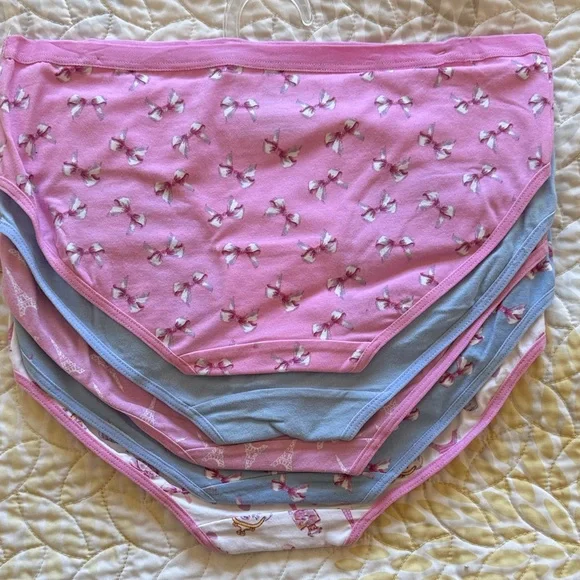 NWT GIRLS XL16-18 5 Piece Pink and Blue Underwear Set - Picture 5 of 6